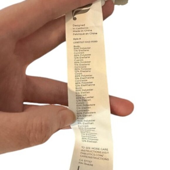 Fabletics white adjustable long sleeves top size L - Picture 11 of 12